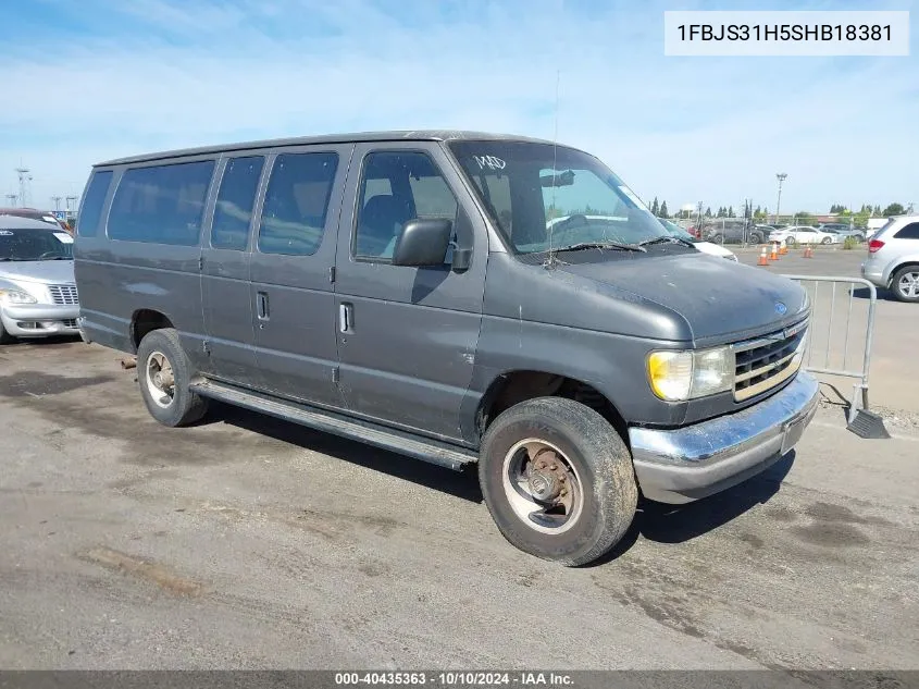 1995 Ford Econoline E350 Super Duty VIN: 1FBJS31H5SHB18381 Lot: 40435363