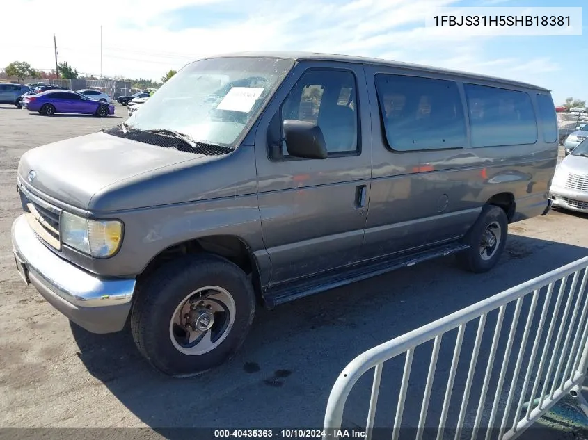 1995 Ford Econoline E350 Super Duty VIN: 1FBJS31H5SHB18381 Lot: 40435363