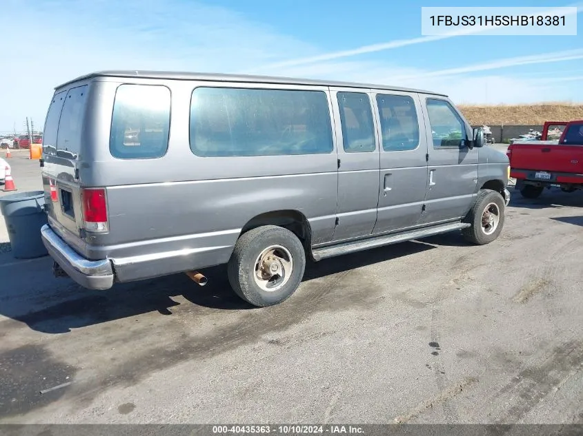 1995 Ford Econoline E350 Super Duty VIN: 1FBJS31H5SHB18381 Lot: 40435363