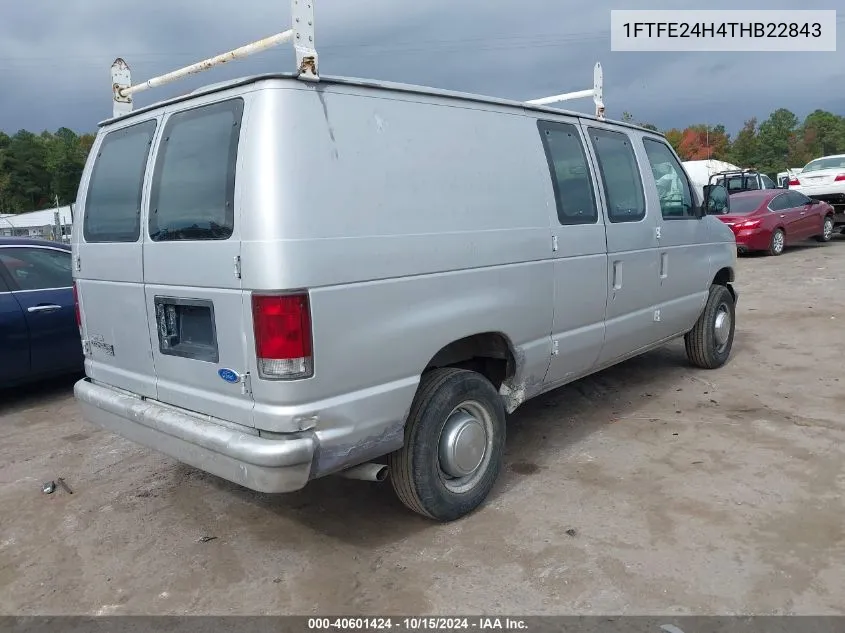 1996 Ford Econoline E250 Van VIN: 1FTFE24H4THB22843 Lot: 40601424