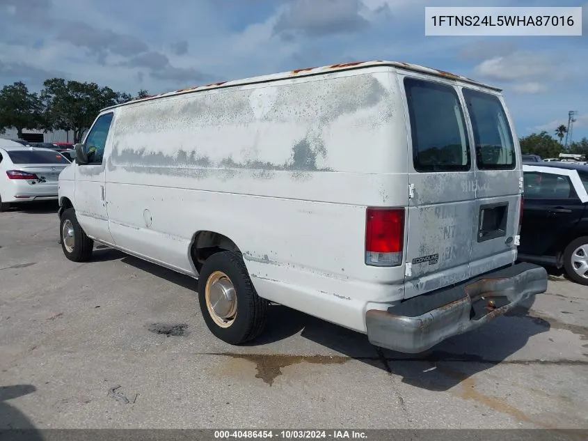 1998 Ford E-250 Commercial/Recreational VIN: 1FTNS24L5WHA87016 Lot: 40486454