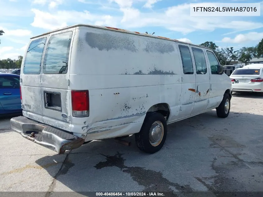 1998 Ford E-250 Commercial/Recreational VIN: 1FTNS24L5WHA87016 Lot: 40486454