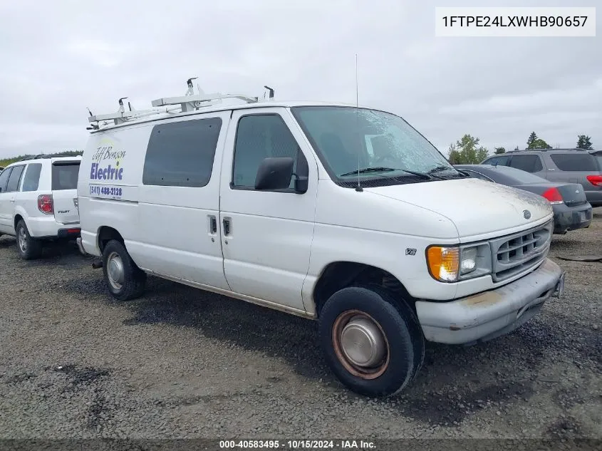 1998 Ford E-250 Commercial/Recreational VIN: 1FTPE24LXWHB90657 Lot: 40583495