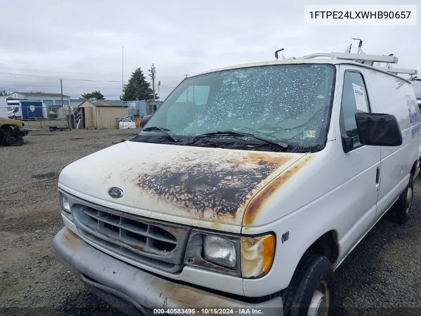 1998 Ford E-250 Commercial/Recreational VIN: 1FTPE24LXWHB90657 Lot: 40583495