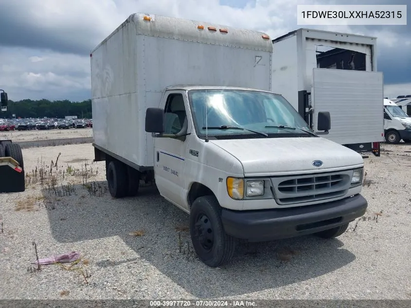 1999 Ford Econoline E350 Super Duty Ctwy V Rv VIN: 1FDWE30LXXHA52315 Lot: 39977720