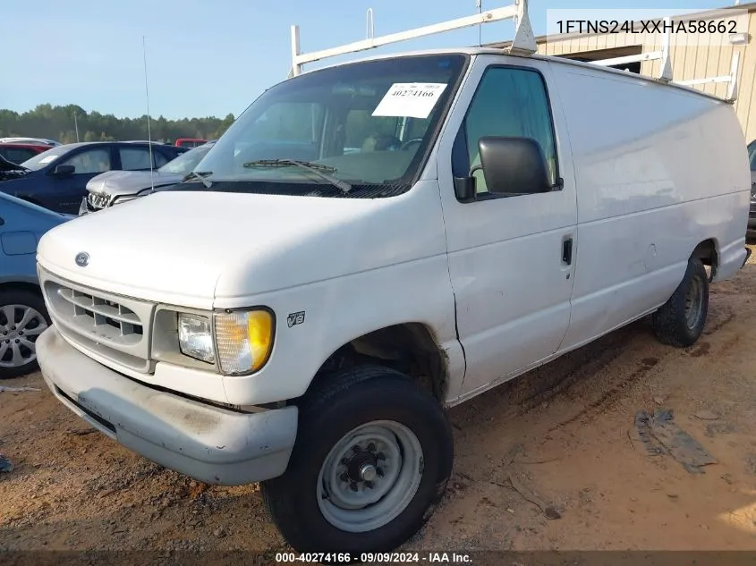 1999 Ford E-250 Commercial/Recreational VIN: 1FTNS24LXXHA58662 Lot: 40274166