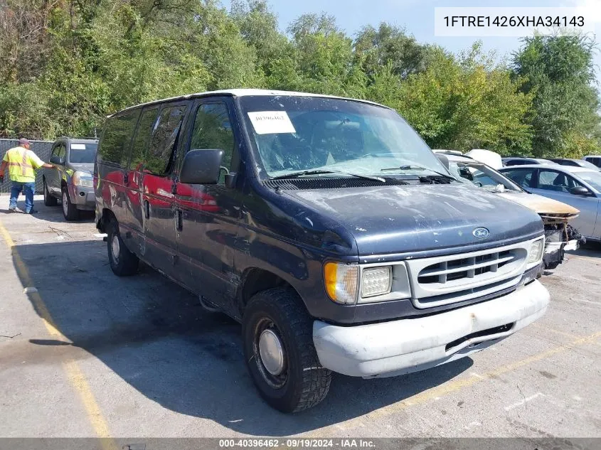 1999 Ford E-150 Commercial/Recreational VIN: 1FTRE1426XHA34143 Lot: 40396462