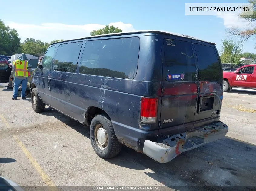 1999 Ford E-150 Commercial/Recreational VIN: 1FTRE1426XHA34143 Lot: 40396462