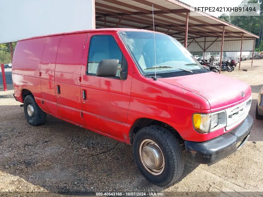 1999 Ford E-250 Commercial VIN: 1FTPE2421XHB91494 Lot: 40543168