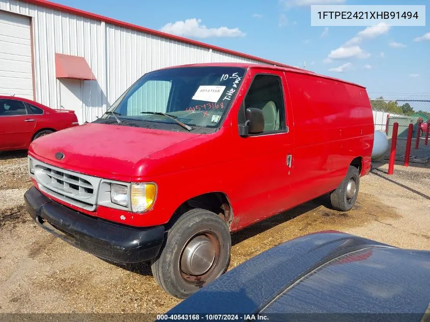 1999 Ford E-250 Commercial VIN: 1FTPE2421XHB91494 Lot: 40543168