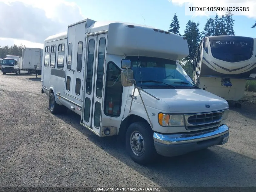 1999 Ford Econoline E450 Super Duty Cutwy Rv VIN: 1FDXE40S9XHC25985 Lot: 40611034