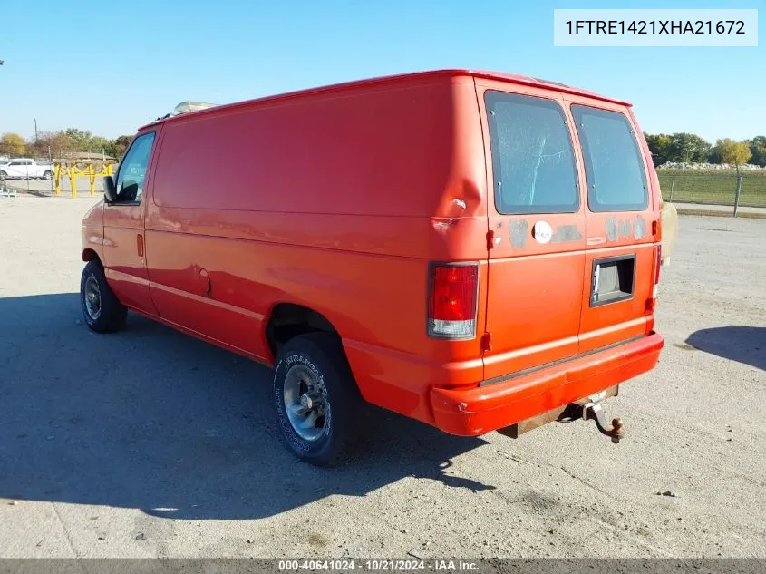 1999 Ford E-150 Commercial/Recreational VIN: 1FTRE1421XHA21672 Lot: 40641024