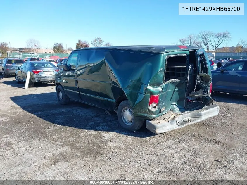 1999 Ford E-150 Commercial/Recreational VIN: 1FTRE1429XHB65700 Lot: 40810034