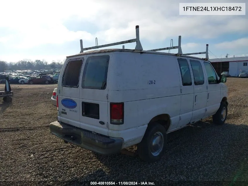 1999 Ford E-250 Commercial/Recreational VIN: 1FTNE24L1XHC18472 Lot: 40810554