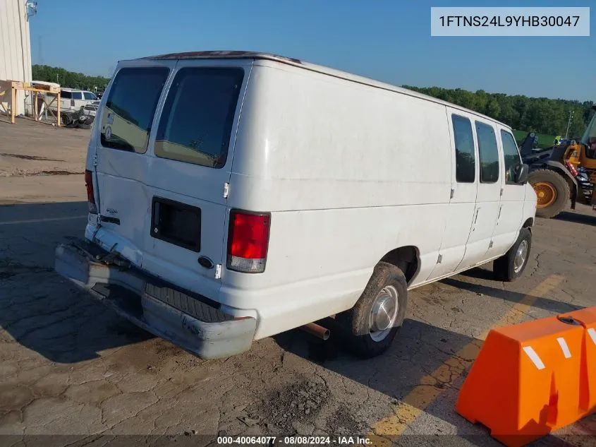 2000 Ford E-250 Commercial/Recreational VIN: 1FTNS24L9YHB30047 Lot: 40064077