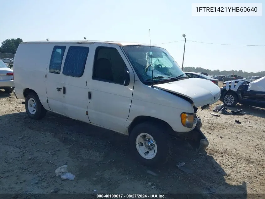 2000 Ford E-150 Commercial/Recreational VIN: 1FTRE1421YHB60640 Lot: 40199617