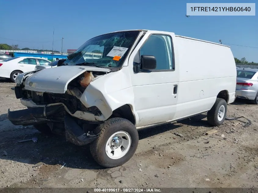 2000 Ford E-150 Commercial/Recreational VIN: 1FTRE1421YHB60640 Lot: 40199617