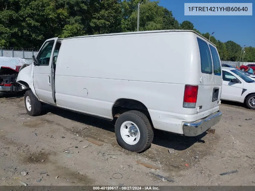 2000 Ford E-150 Commercial/Recreational VIN: 1FTRE1421YHB60640 Lot: 40199617