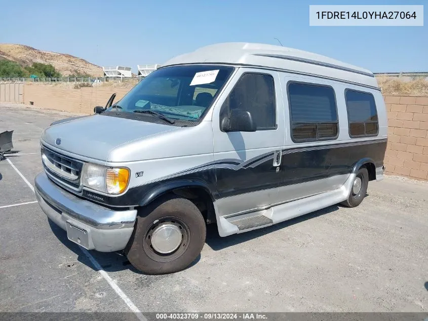 2000 Ford Econoline E150 Van VIN: 1FDRE14L0YHA27064 Lot: 40323709