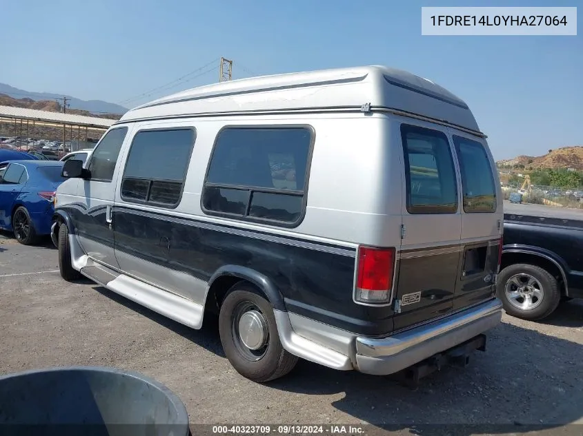 2000 Ford Econoline E150 Van VIN: 1FDRE14L0YHA27064 Lot: 40323709