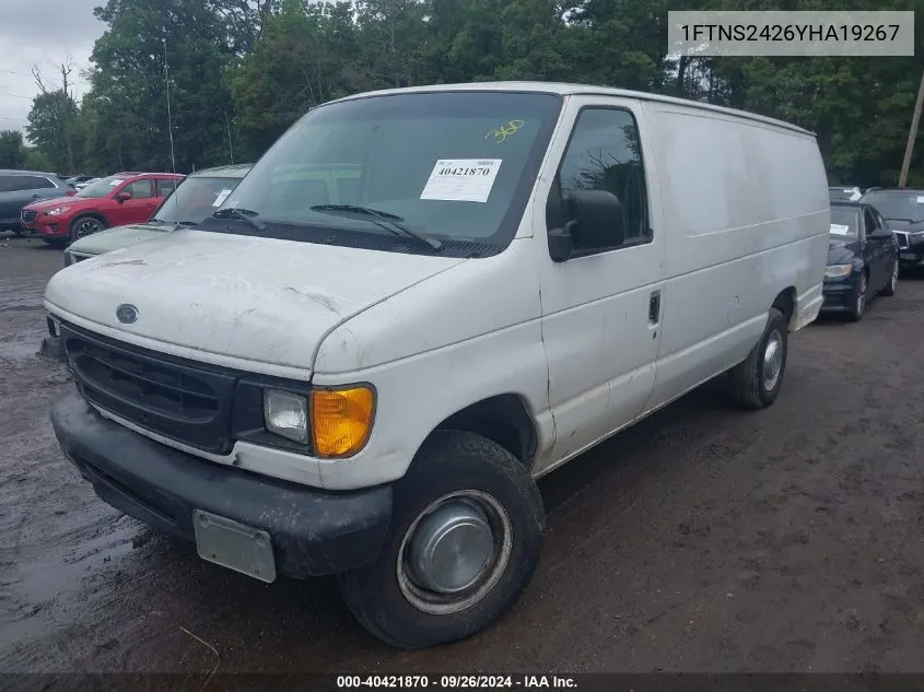 2000 Ford E-250 Commercial/Recreational VIN: 1FTNS2426YHA19267 Lot: 40421870