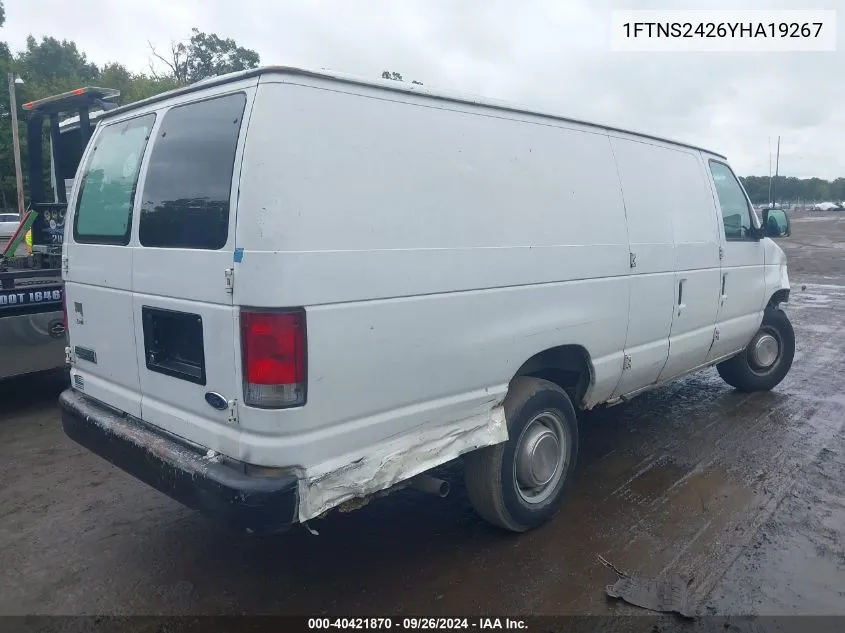 2000 Ford E-250 Commercial/Recreational VIN: 1FTNS2426YHA19267 Lot: 40421870