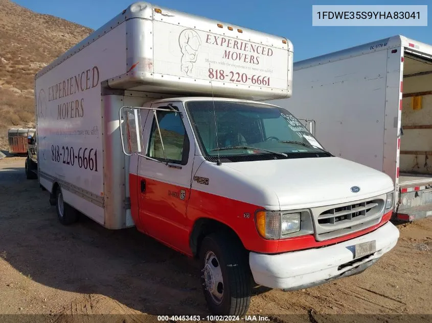 2000 Ford E-350 Cutaway Standard VIN: 1FDWE35S9YHA83041 Lot: 40453453