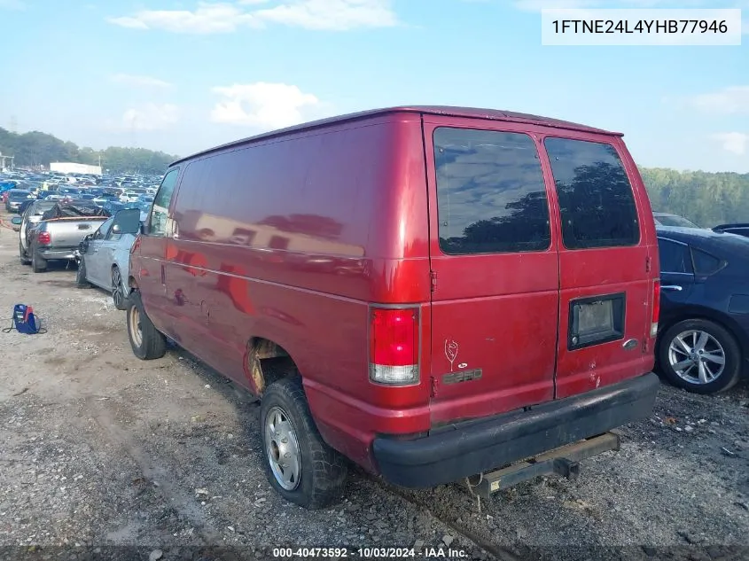 2000 Ford E-250 Commercial/Recreational VIN: 1FTNE24L4YHB77946 Lot: 40473592