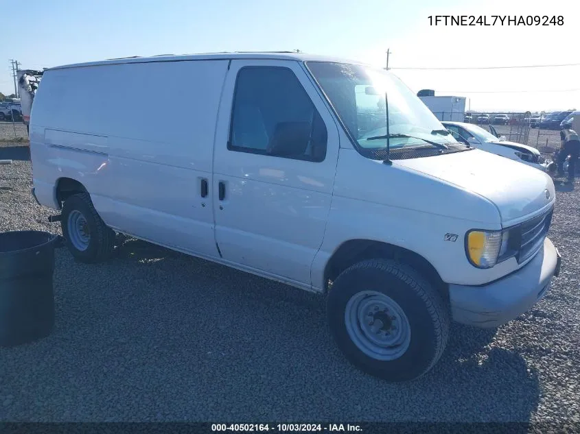 2000 Ford E-250 Commercial/Recreational VIN: 1FTNE24L7YHA09248 Lot: 40502164