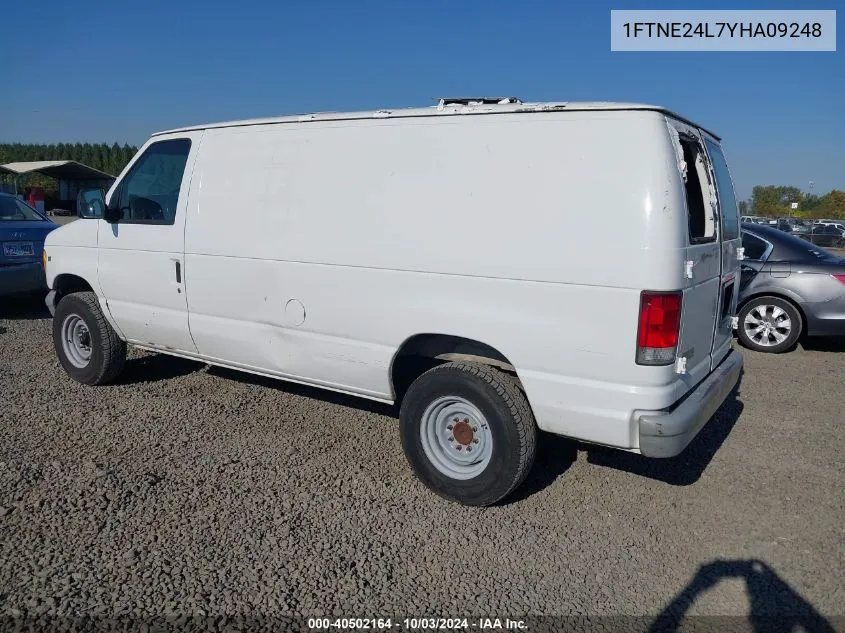 2000 Ford E-250 Commercial/Recreational VIN: 1FTNE24L7YHA09248 Lot: 40502164