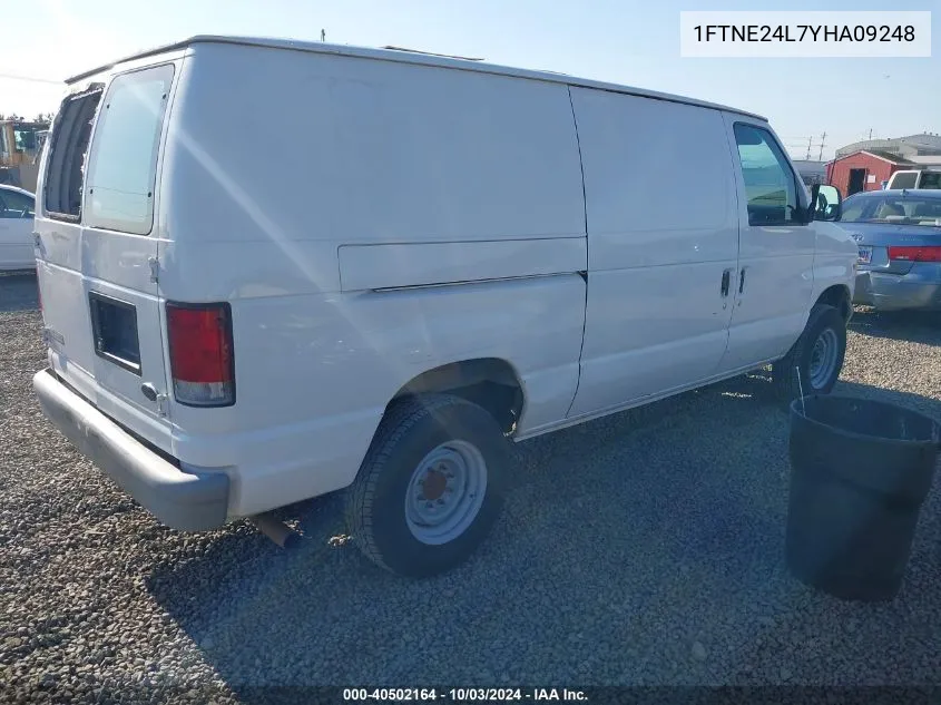 2000 Ford E-250 Commercial/Recreational VIN: 1FTNE24L7YHA09248 Lot: 40502164