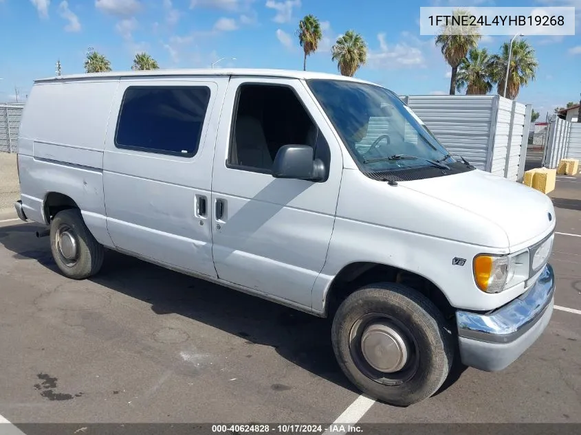 2000 Ford E-250 Commercial/Recreational VIN: 1FTNE24L4YHB19268 Lot: 40624828