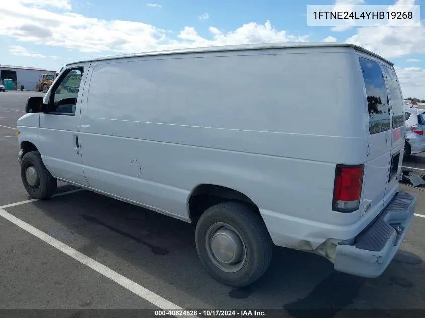 2000 Ford E-250 Commercial/Recreational VIN: 1FTNE24L4YHB19268 Lot: 40624828