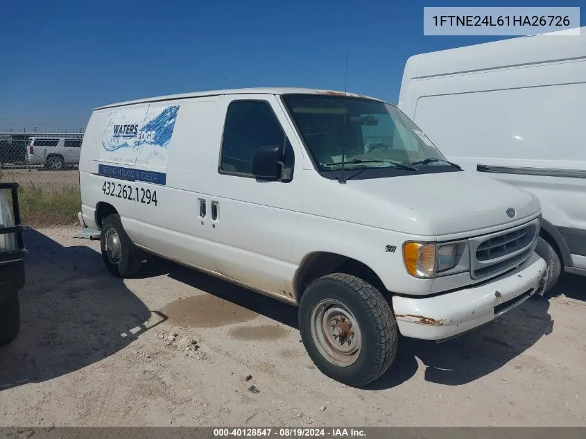 2001 Ford E-250 Commercial/Recreational VIN: 1FTNE24L61HA26726 Lot: 40128547