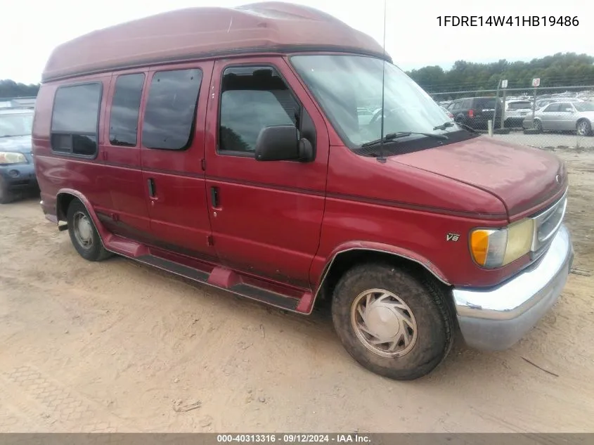 2001 Ford Econoline Recreational VIN: 1FDRE14W41HB19486 Lot: 40313316