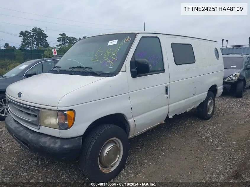 2001 Ford Econoline E250 Van VIN: 1FTNE24251HA48109 Lot: 40375664