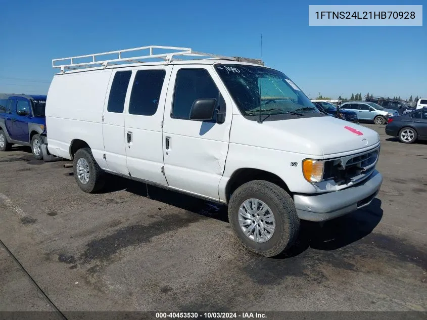 2001 Ford E-250 Commercial/Recreational VIN: 1FTNS24L21HB70928 Lot: 40453530