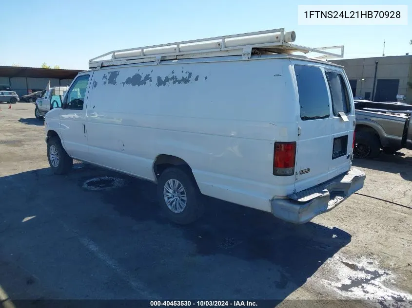 2001 Ford E-250 Commercial/Recreational VIN: 1FTNS24L21HB70928 Lot: 40453530