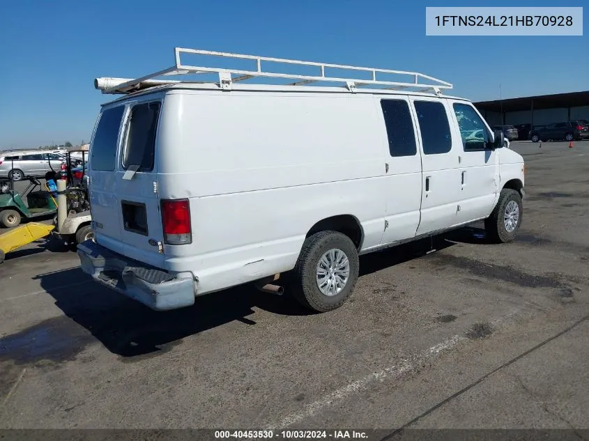 2001 Ford E-250 Commercial/Recreational VIN: 1FTNS24L21HB70928 Lot: 40453530