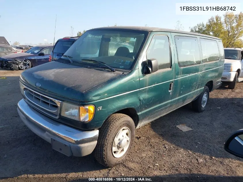 2001 Ford E-350 Super Duty Xl/Xlt VIN: 1FBSS31L91HB68742 Lot: 40516886