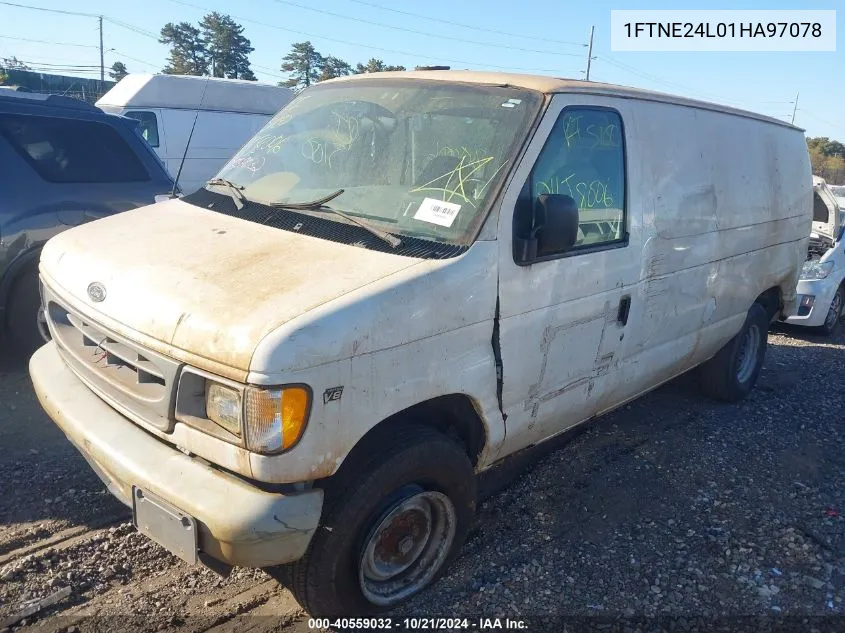 2001 Ford E-250 Commercial/Recreational VIN: 1FTNE24L01HA97078 Lot: 40559032