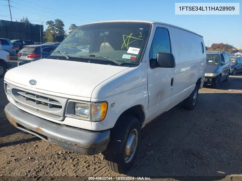 2001 Ford E-350 Super Duty Commercial/Recreational VIN: 1FTSE34L11HA28909 Lot: 40632744