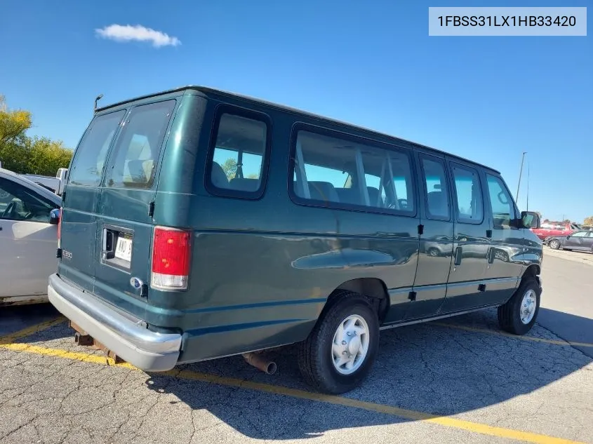 2001 Ford Econoline E350 Super Duty Wagon VIN: 1FBSS31LX1HB33420 Lot: 40636384