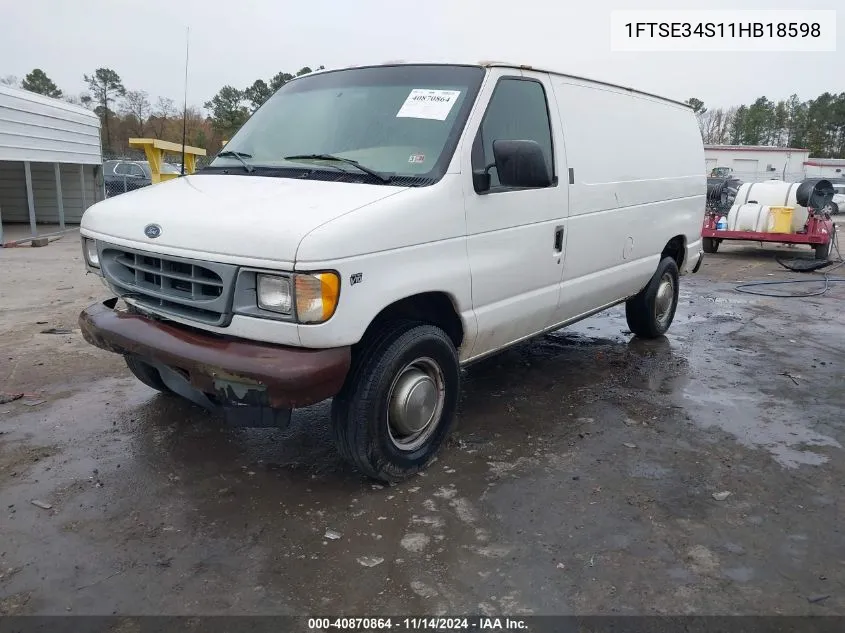 2001 Ford E-350 Super Duty Commercial/Recreational VIN: 1FTSE34S11HB18598 Lot: 40870864