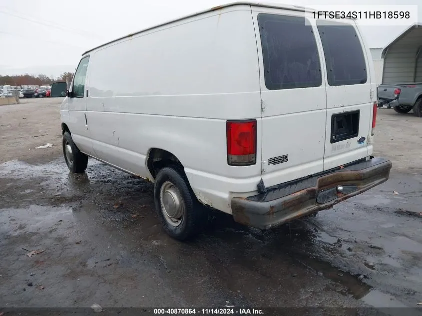 2001 Ford E-350 Super Duty Commercial/Recreational VIN: 1FTSE34S11HB18598 Lot: 40870864