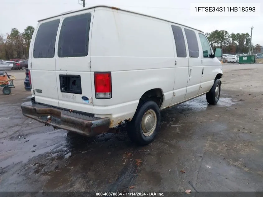 2001 Ford E-350 Super Duty Commercial/Recreational VIN: 1FTSE34S11HB18598 Lot: 40870864