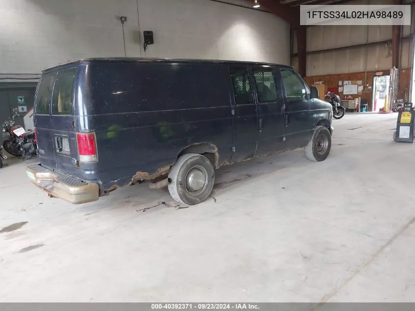 2002 Ford Econoline Cargo Van Commercial/Recreational VIN: 1FTSS34L02HA98489 Lot: 40392371