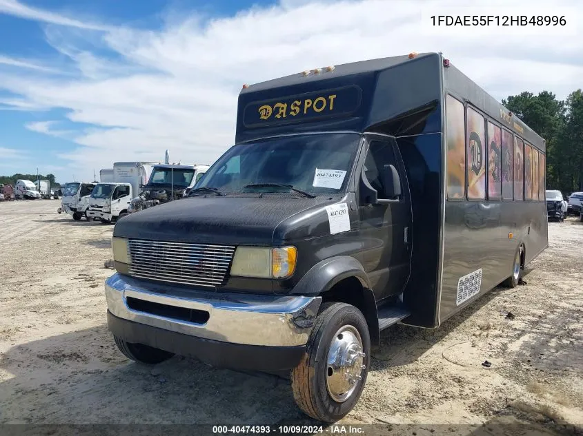 2002 Ford Econoline E550 Super Duty Ctwy Van VIN: 1FDAE55F12HB48996 Lot: 40474393