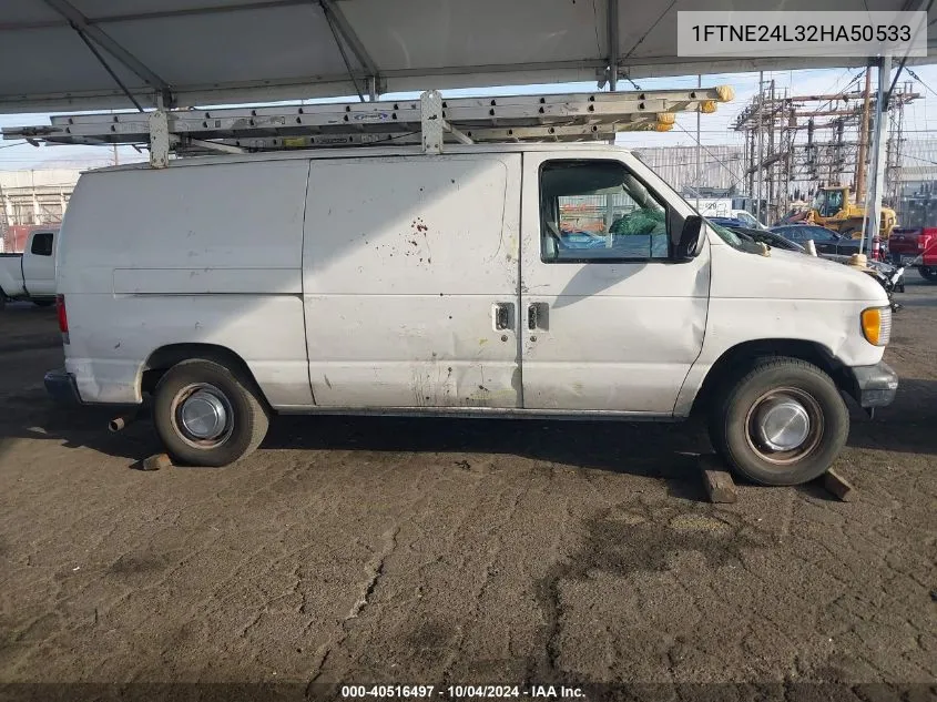 2002 Ford E-250 Commercial/Recreational VIN: 1FTNE24L32HA50533 Lot: 40516497