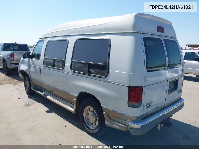 2002 Ford Econoline E250 Van VIN: 1FDPE24L42HA61321 Lot: 40531036